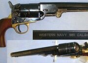 MINT**BLANK FIRER**Pietta Colt Western Navy 1861 9mm Blank Calibre Brass Framed Revolver With Colour Case Hardened Action, Loading Lever & Hammer (Colt M1861 Navy). Sn 23484:130 blank firer 9mm Revolver