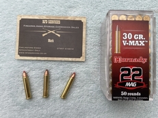 Hornady Hornady .22 WMR 30GR V-Max  Cartridges