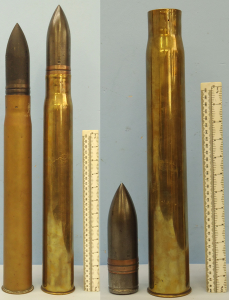  DEACTIVATED INERT. RARE, British Unfired WW 1, 1916 Dated, Naval Vickers 3 Pounder Mark 2, (47x411R) High Explosive Common Pointed Round. - 19403 DEACTIVATED INERT. RARE, British Unfired WW 1, 1916 Dated, Naval Vickers 3 Pounder Mark 2, (47x411R) High Explosive Common Pointed Round. - 19403  Other Ammunition