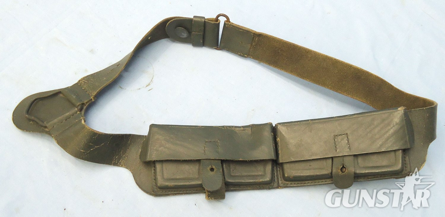 Italian WW2 Era, Scarce Model 1891 Carcano Leather Bandoleer With Ammunition Pouches. - L 264 Italian WW2 Era, Scarce Model 1891 Carcano Leather Bandoleer With Ammunition Pouches. - L 264 Other Accessory in 