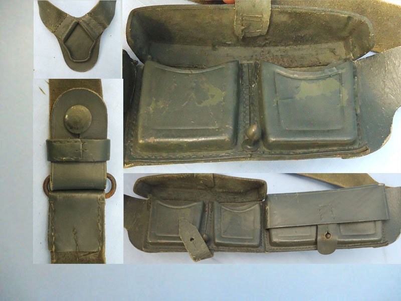  Italian WW2 Era, Scarce Model 1891 Carcano Leather Bandoleer With Ammunition Pouches. - L 264 Italian WW2 Era, Scarce Model 1891 Carcano Leather Bandoleer With Ammunition Pouches. - L 264 Other Accessory
