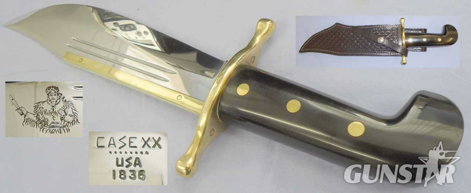 Mint/Un-Used* c1986 Case XX Model 1836 Bowie Knife and Sheath. 22497. Hunting Knive