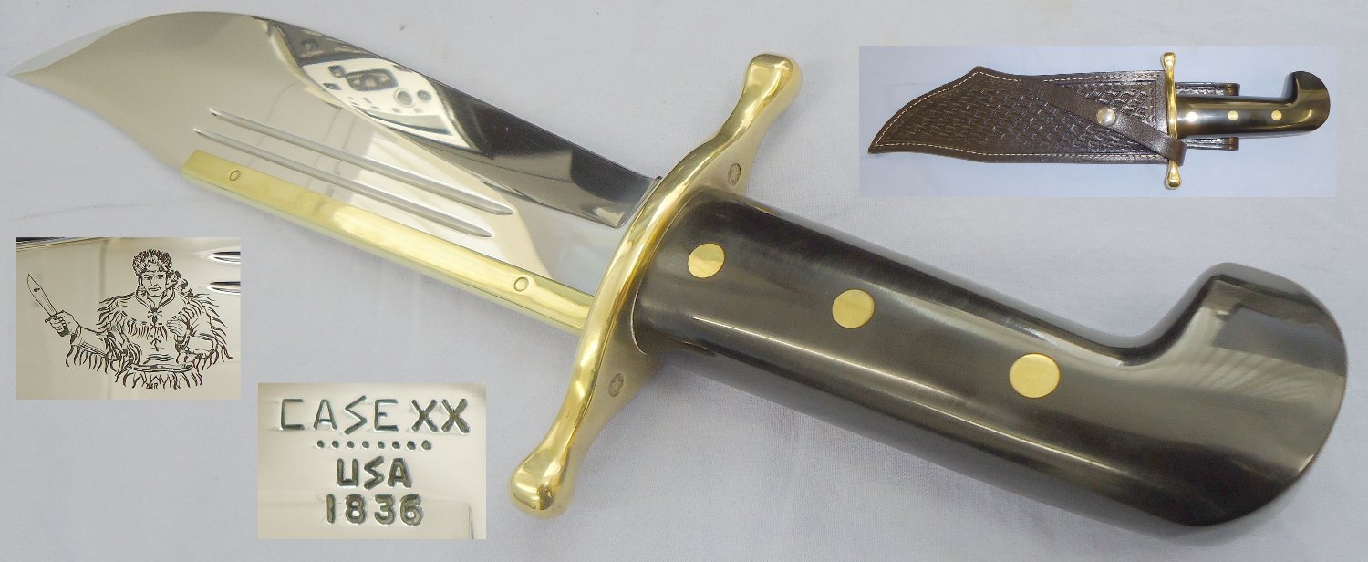 Mint/Un-Used* c1986 Case XX Model 1836 Bowie Knife and Sheath. 22497. Hunting Knive
