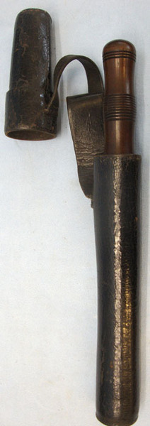 Victorian British Police Truncheon With Brass Tip and Black Leather Carry Case. Victorian British Police Truncheon With Brass Tip and Black Leather Carry Case. Other Accessory