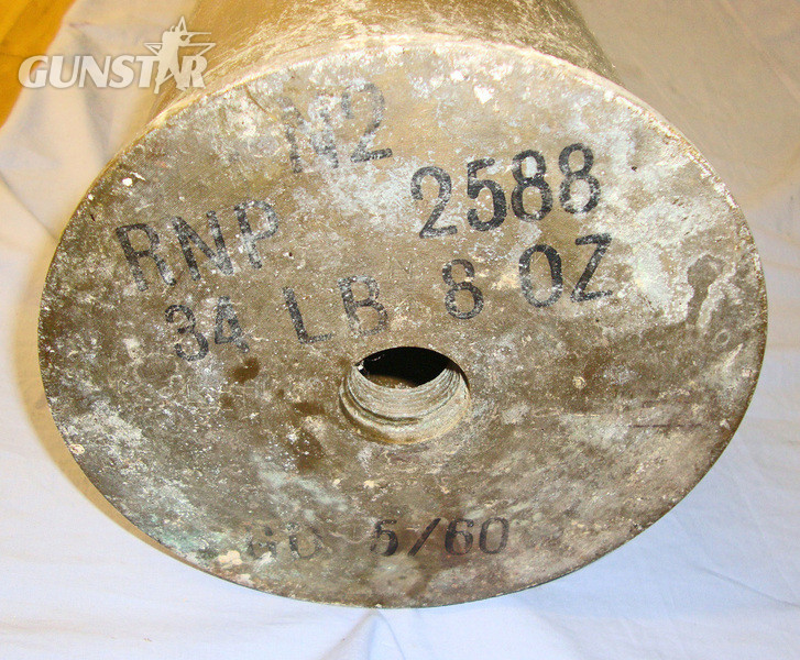 DEACTIVATED INERT. RARE, British Unfired 6 Inch Mark 5 Gun (152 x 1180R) (Tiger Class Cruiser) Cartridge Case. - O 1836 DEACTIVATED INERT. RARE, British Unfired 6 Inch Mark 5 Gun (152 x 1180R) (Tiger Class Cruiser) Cartridge Case. - O 1836  Other Ammunition