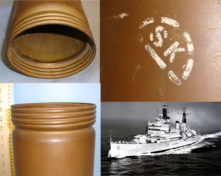  DEACTIVATED INERT. RARE, British Unfired 6 Inch Mark 5 Gun (152 x 1180R) (Tiger Class Cruiser) Cartridge Case. - O 1836 DEACTIVATED INERT. RARE, British Unfired 6 Inch Mark 5 Gun (152 x 1180R) (Tiger Class Cruiser) Cartridge Case. - O 1836  Other Ammunition