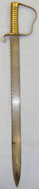 1856 Pattern Pioneers Brass Hilt Saw Back Short Sword Sidearm By Watts, Birmingh Other Blade