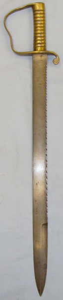  1856 Pattern Pioneers Brass Hilt Saw Back Short Sword Sidearm By Watts, Birmingh Other Blade