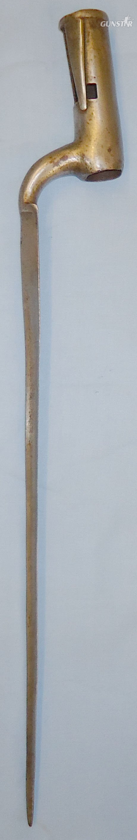 4\" Brown Bess Bayonet with India Spring Catch. BAYO 612. Bayonet in 