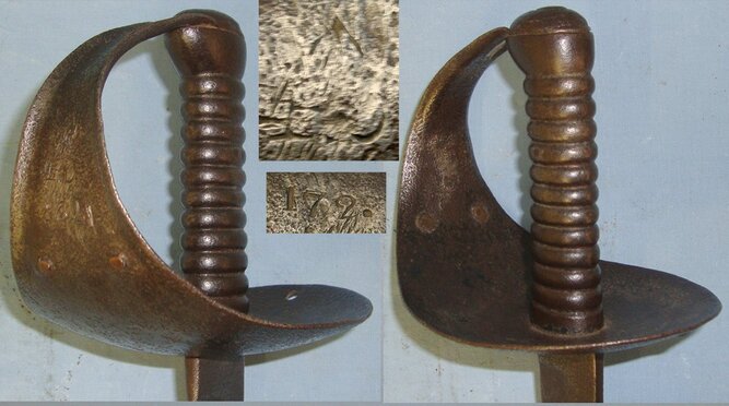 British Board Of Ordnance 1845 Pattern Royal Navy Boarding Cutlass Weapon Number ‘172’ Regulation Converted Slender Blade C1887 / 1888. Sn 22296 Sword