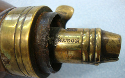  John Dickson & Son Victorian 19th Century Copper and Brass 'Foliage' Powder Flask  Antique & Militaria