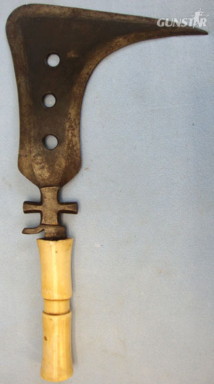 Large Ceremonial Knife / Axe of the Mangbetu Tribe of Central Africa with Ivory  Other Blade