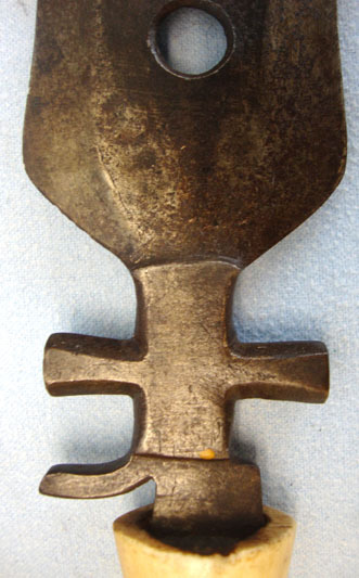 Large Ceremonial Knife / Axe of the Mangbetu Tribe of Central Africa with Ivory  Other Blade