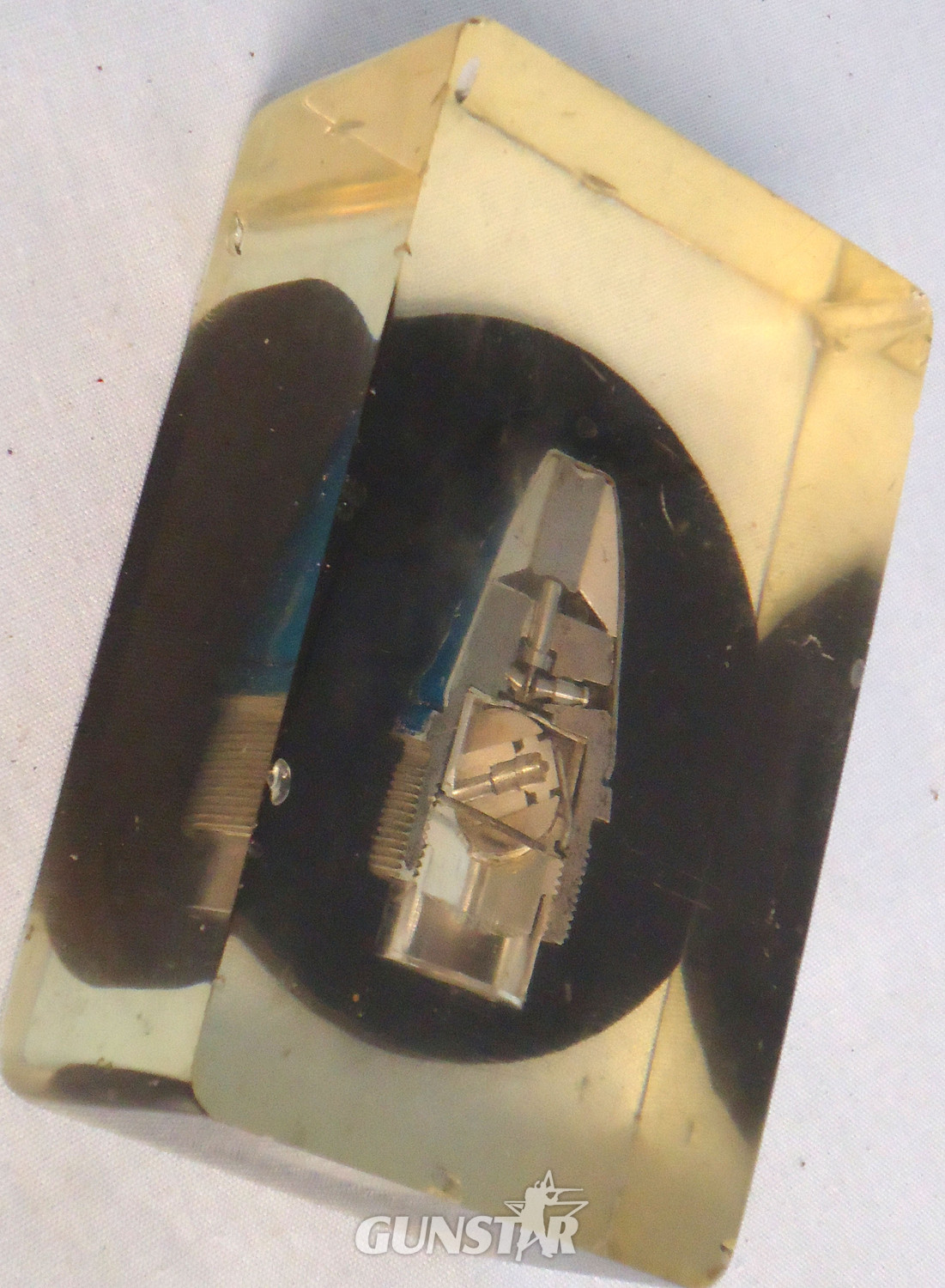 INERT DEACTIVATED. British, 30mm Aden (30x110B) Aircraft Cannon High Explosive Round Half Sectioned Nose Impact Fuze. - O 1975 INERT DEACTIVATED. British, 30mm Aden (30x110B) Aircraft Cannon High Explosive Round Half Sectioned Nose Impact Fuze. - O 1975  Other Ammunition - {CATEGORY} in 