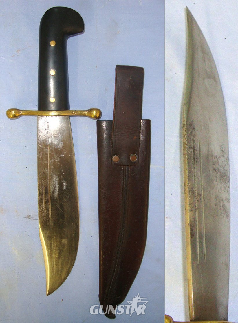  Original**RARE**WW2 Australian Forces & U.S. Marine Corps Pacific Theatre Of War Mars Machine Tools Brisbane (Australia) V-44 Type Combat / Survival Bowie Knife & Scabbard. Sn 22668 Knive