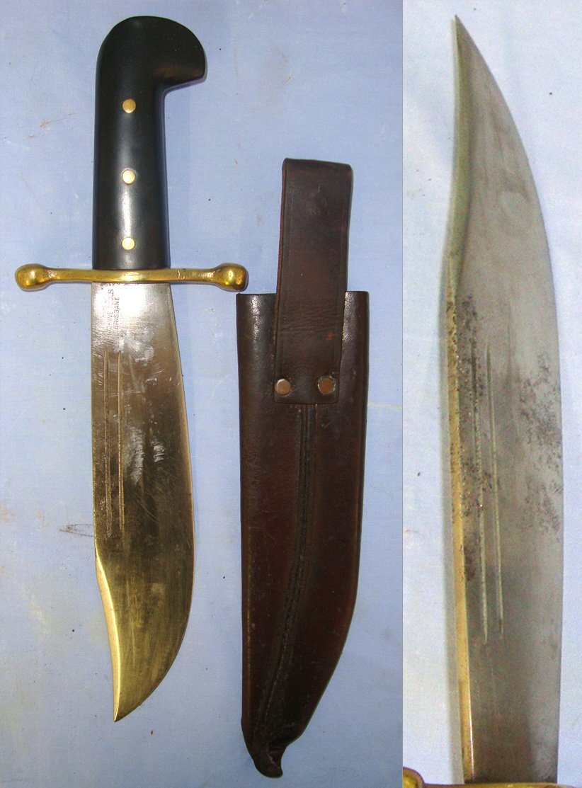  Original**RARE**WW2 Australian Forces & U.S. Marine Corps Pacific Theatre Of War Mars Machine Tools Brisbane (Australia) V-44 Type Combat / Survival Bowie Knife & Scabbard. Sn 22668 Knive