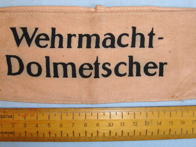 Nazi Wehrmacht-Dolmetscher (Armed Forces Interpreter) Armband. Nazi Wehrmacht-Dolmetscher (Armed Forces Interpreter) Armband.  Other Accessory