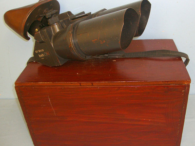 Cased WW2 Era Nazi German ‘beh’ (Ernst Leitz Wetzlar) 10 X 80 Magnification Flak Artillery Binoculars For Tripod Mounting Sight & Optic