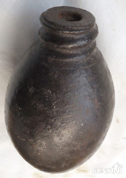INERT DEACTIVATED. This is a Dutch Eihandgranaat No. 1, egg grenade number 1, was a cast iron hand grenade that was developed in the 1930s and was the standard defensive hand grenade used by the Dutch army at the start of WW2 and was made by the AI (Artil INERT DEACTIVATED. This is a Dutch Eihandgranaat No. 1, egg grenade number 1, was a cast iron hand grenade that was developed in the 1930s and was the standard defensive hand grenade used by the Dutch army at the start of WW2 and was made by the AI (Artil  Other Ammunition in 