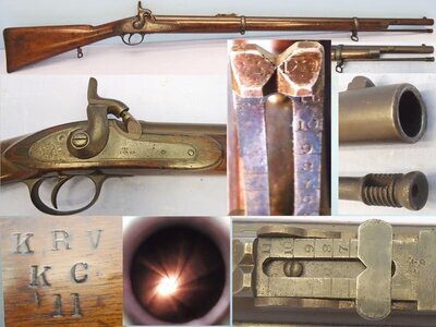 Victorian, British, 1862 Dated, TOWER Pattern 1861, .577 Calibre 2 Band Sergeants 5 Groove Short Rifle Enfield Rifle.**MINT BORE**. - A 1008 Victorian, British, 1862 Dated, TOWER Pattern 1861, .577 Calibre 2 Band Sergeants 5 Groove Short Rifle Enfield Rifle.**MINT BORE**. - A 1008 Single Shot Various Rifle
