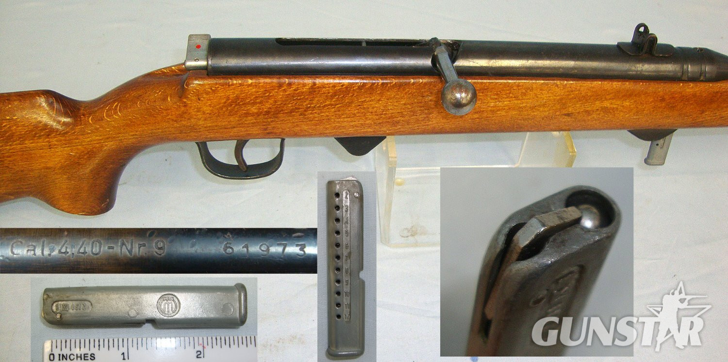 1950’s – C1970’s West German Anschutz Model 275 Bolt Action Fairground Gallery 4.4mm Nr.9 Calibre (BB) Ball Bearing Repeating Air Rifle With 12 Shot Removable Magazine. Sn 23606 air rifle BB