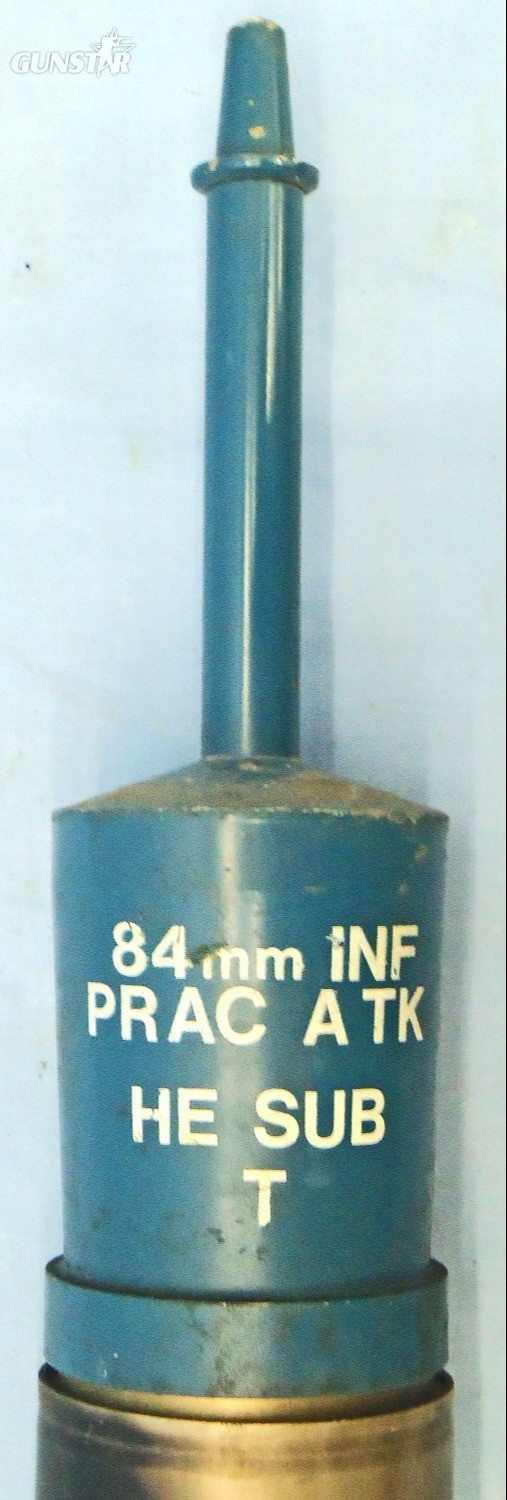 Carl Gustaf INERT DEACTIVATED. Unfired, British, L49A1 Practice Tracer Carl Gustaf 84mm Anti-Tank Round. Sn - 22426:67  Other Ammunition - {CATEGORY}