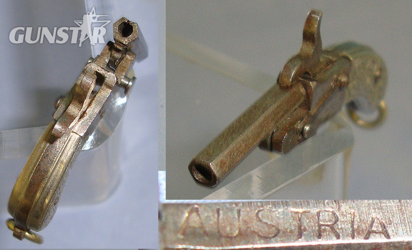 MINIATURE**EXPERTLY CRAFTED**Austrian Late 19th Century Break Action Pin Fire Metal Pistol With German Silver Grips. Sn 23563:1  miniature pistol Obsolete Single Shot in 