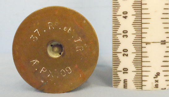 DEACTIVATED INERT. Rare 1909 Dated French 37mm (37 x 94R) Pom Pom Canister Round DEACTIVATED INERT. Rare 1909 Dated French 37mm (37 x 94R) Pom Pom Canister Round