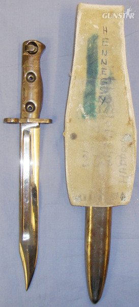  Very Scarce* L1A1 Bayonet and Scabbard Converted to L1A3 Specification. 20114. Bayonet