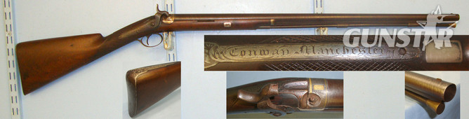 Conway Hunting Shotgun With Damascus Steel Barrel. Sn 20859 Muzzleloader 10 Bore/gauge in 