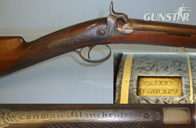 Conway Hunting Shotgun With Damascus Steel Barrel. Sn 20859 Muzzleloader 10 Bore/gauge