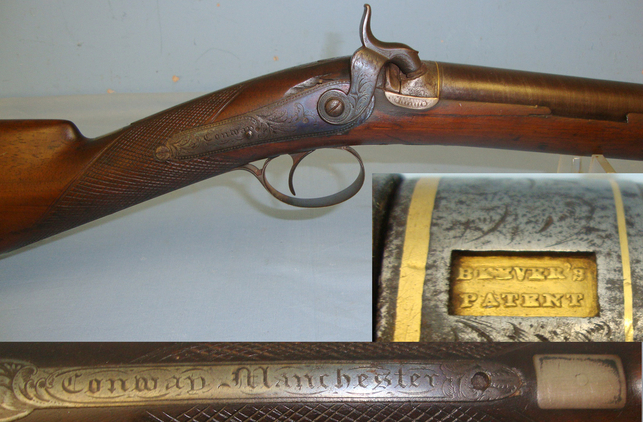 Conway Hunting Shotgun With Damascus Steel Barrel. Sn 20859 Muzzleloader 10 Bore/gauge