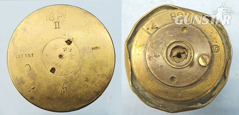 INERT DEACTIVATED. WW1, 1917 Dated, Fired, British 18 Pdr Shrapnel Round Fitted With A No. 80 Mark VI Time And Percussion Nose Fuze. - O 2183 WW1, 1917 Dated, Fired, British 18 Pdr Shrapnel Round Fitted With A No. 80 Mark VI Time And Percussion Nose Fuze. - O 2183  Other Ammunition