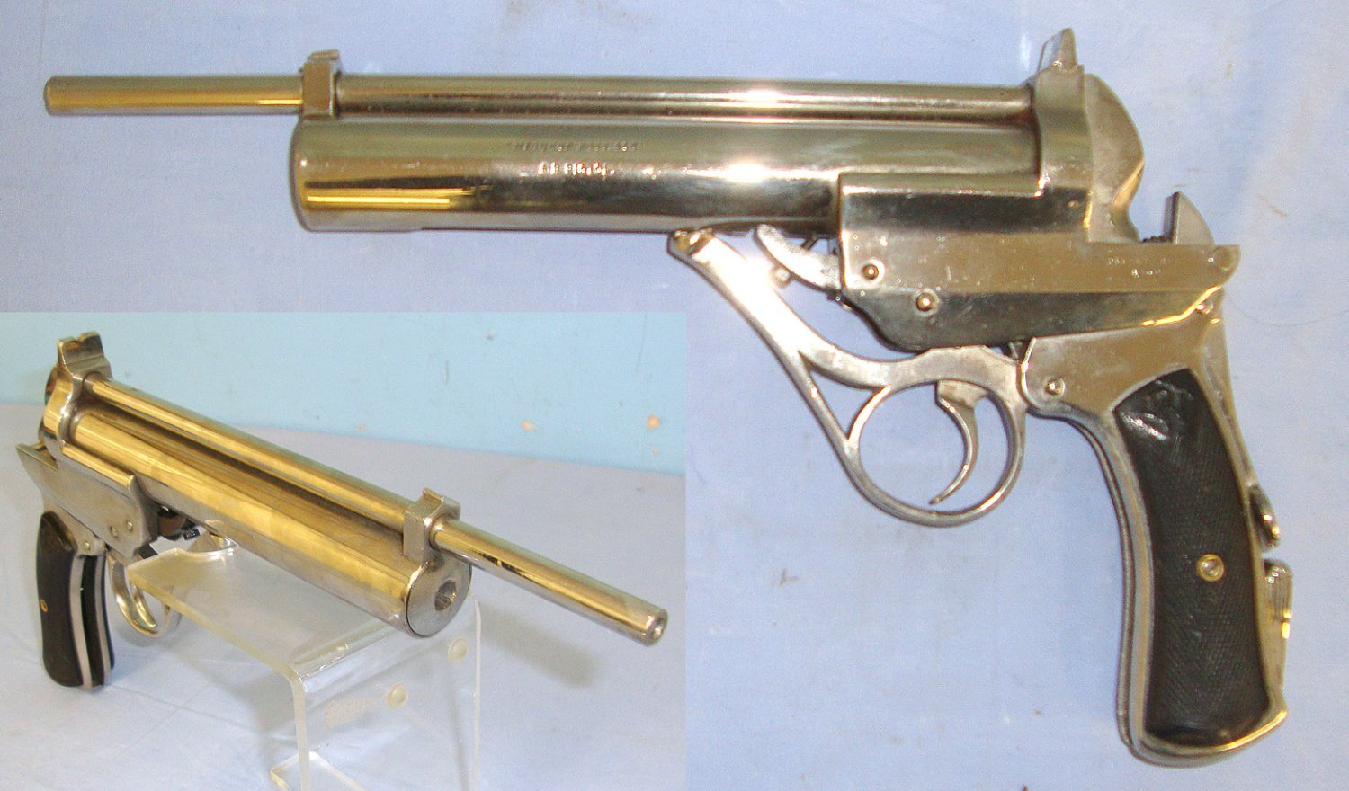  RARE*MINT*FACTORY NICKEL PLATED*British Westley Richards & Co Ltd 2nd Variant Large Frame ‘Highest Possible’ .177 Calibre Air Pistol. Sn 23732 air pistol .177