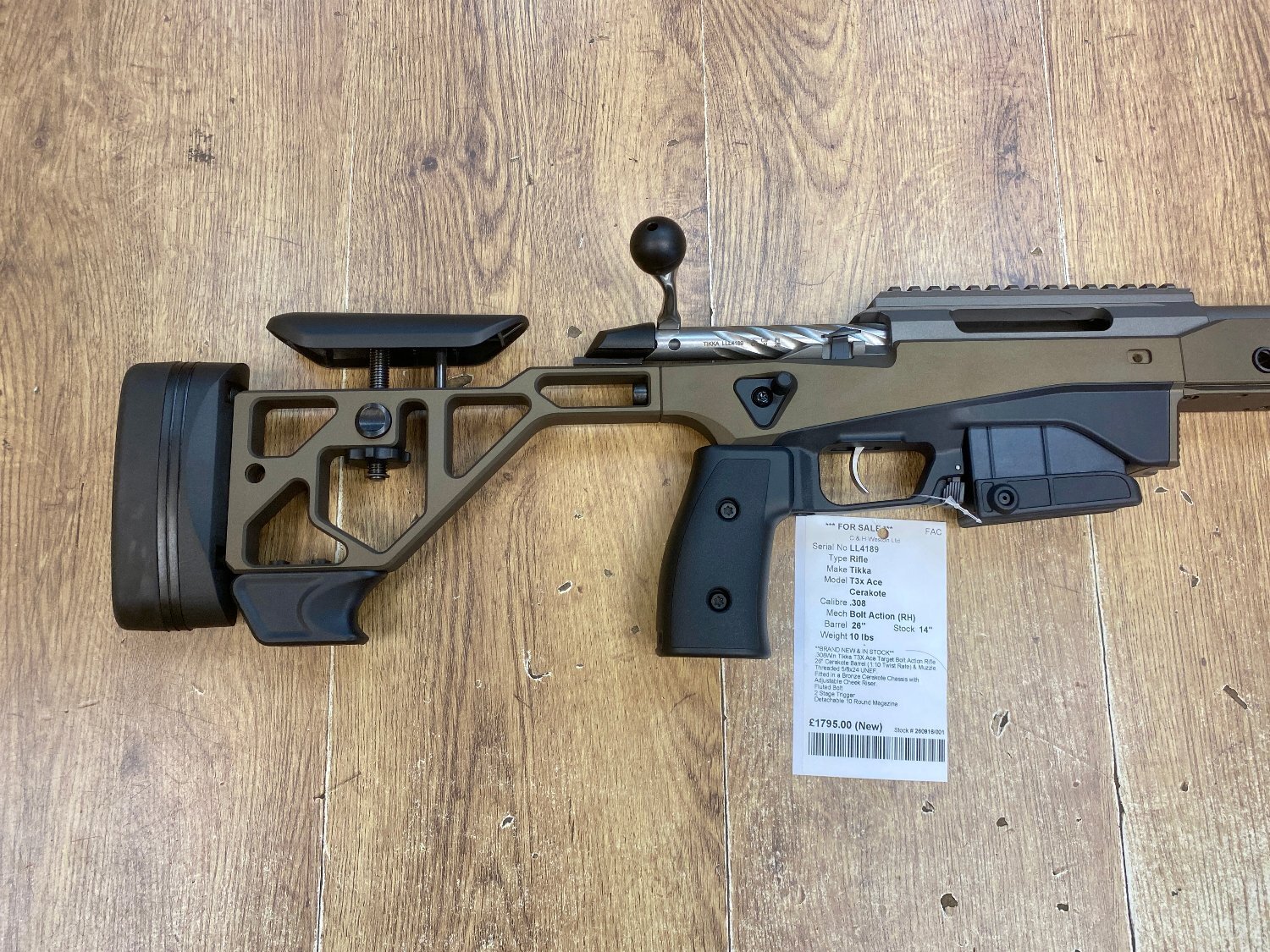 Tikka T3X Ace Target Bolt Action .308 Winchester Rifle