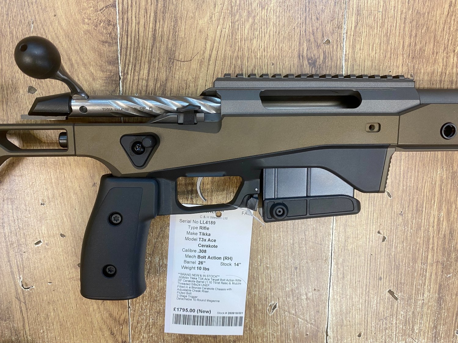 Tikka T3X Ace Target Bolt Action .308 Winchester Rifle 