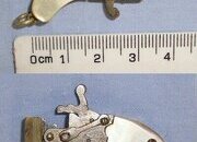 MINIATURE**EXPERTLY CRAFTED**Austrian Late 19th Century Break Action Pin Fire Metal Pistol With Mother Of Pearl Grips. Sn 23563:2  miniature pistol Obsolete Single Shot
