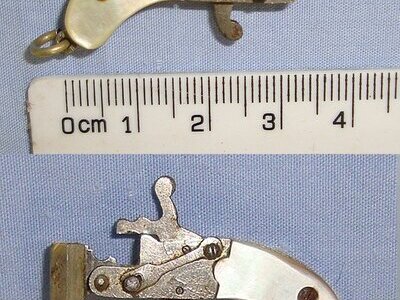 MINIATURE**EXPERTLY CRAFTED**Austrian Late 19th Century Break Action Pin Fire Metal Pistol With Mother Of Pearl Grips. Sn 23563:2  miniature pistol Obsolete Single Shot