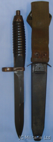  *German ‘G3’ Bayonet and Scabbard. BAYO 738. Bayonet