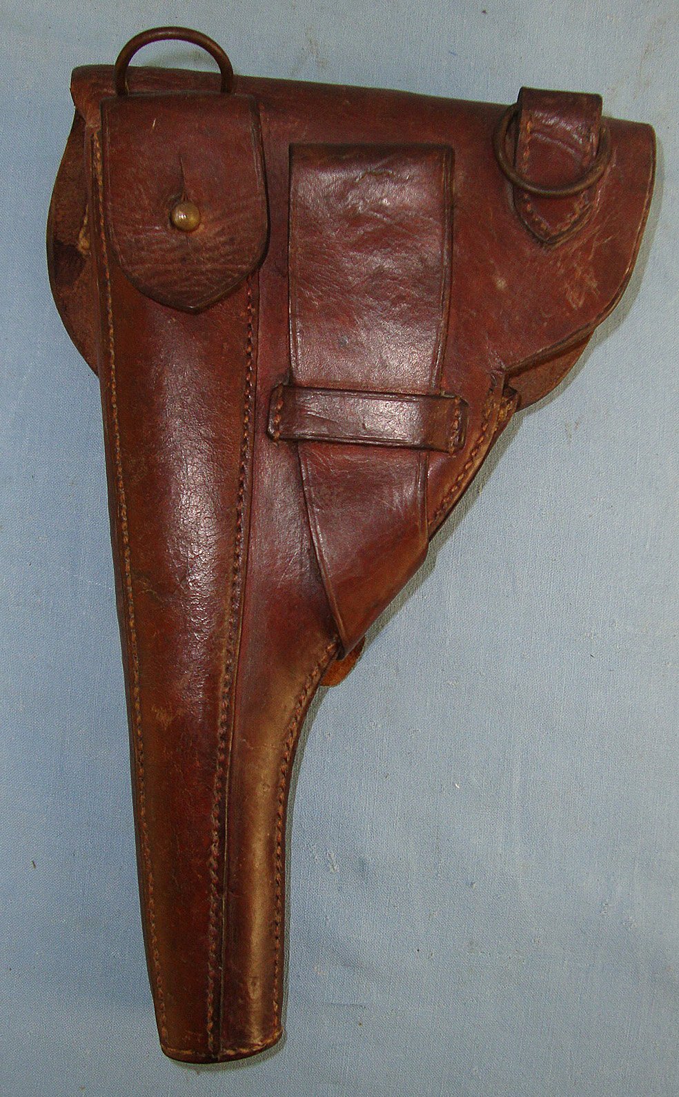  WW1 Era Brown Leather Holster For Swiss Luger Model 1900/ 1906 7.65mm Calibre Semi Automatic  Grip Safety Pistols. Sn 23373 Care & Storage