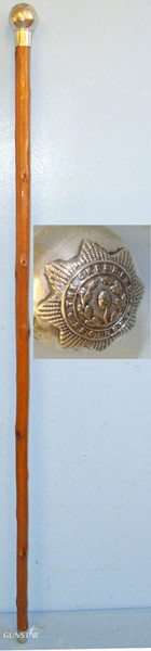 Cheshire Regiment Officer’s Cane Walking / Swagger Stick, Nickel Plated Ball Top Other Blade