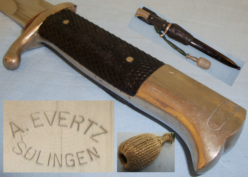 WWII German Army Dress ‘KS98’ Bayonet and Scabbard with Frog and Officers Dress Knot. BAYO 6278 Bayonet
