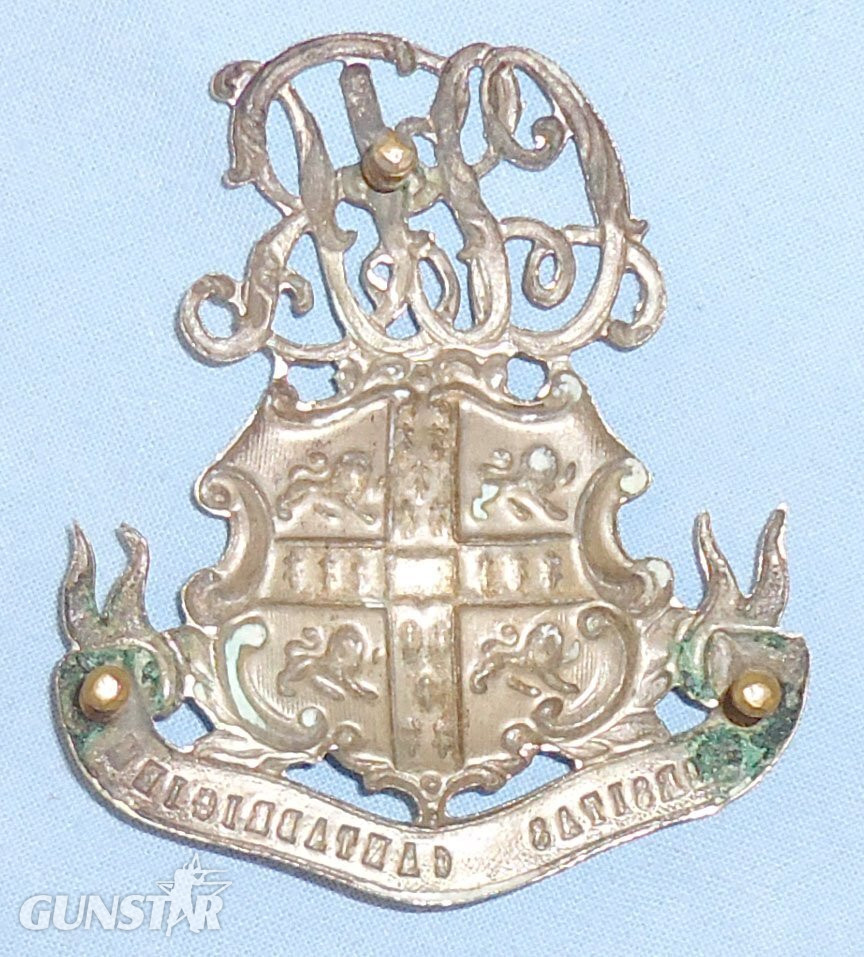  Cambridge University Rifle Volunteers White Metal Shoulder Belt Plate. Sn 7530. Cambridge University Rifle Volunteers White Metal Shoulder Belt Plate. Sn 7530. Antique & Militaria