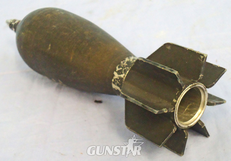  DEACTIVATED INERT. Unfired, Belgian A.P. 55 (Armour Piercing), HEAT (High Explosive Anti-Tank) Practice Rifle Grenade. - O 1943 DEACTIVATED INERT. Unfired, Belgian A.P. 55 (Armour Piercing), HEAT (High Explosive Anti-Tank) Practice Rifle Grenade. - O 1943  Other Ammunition
