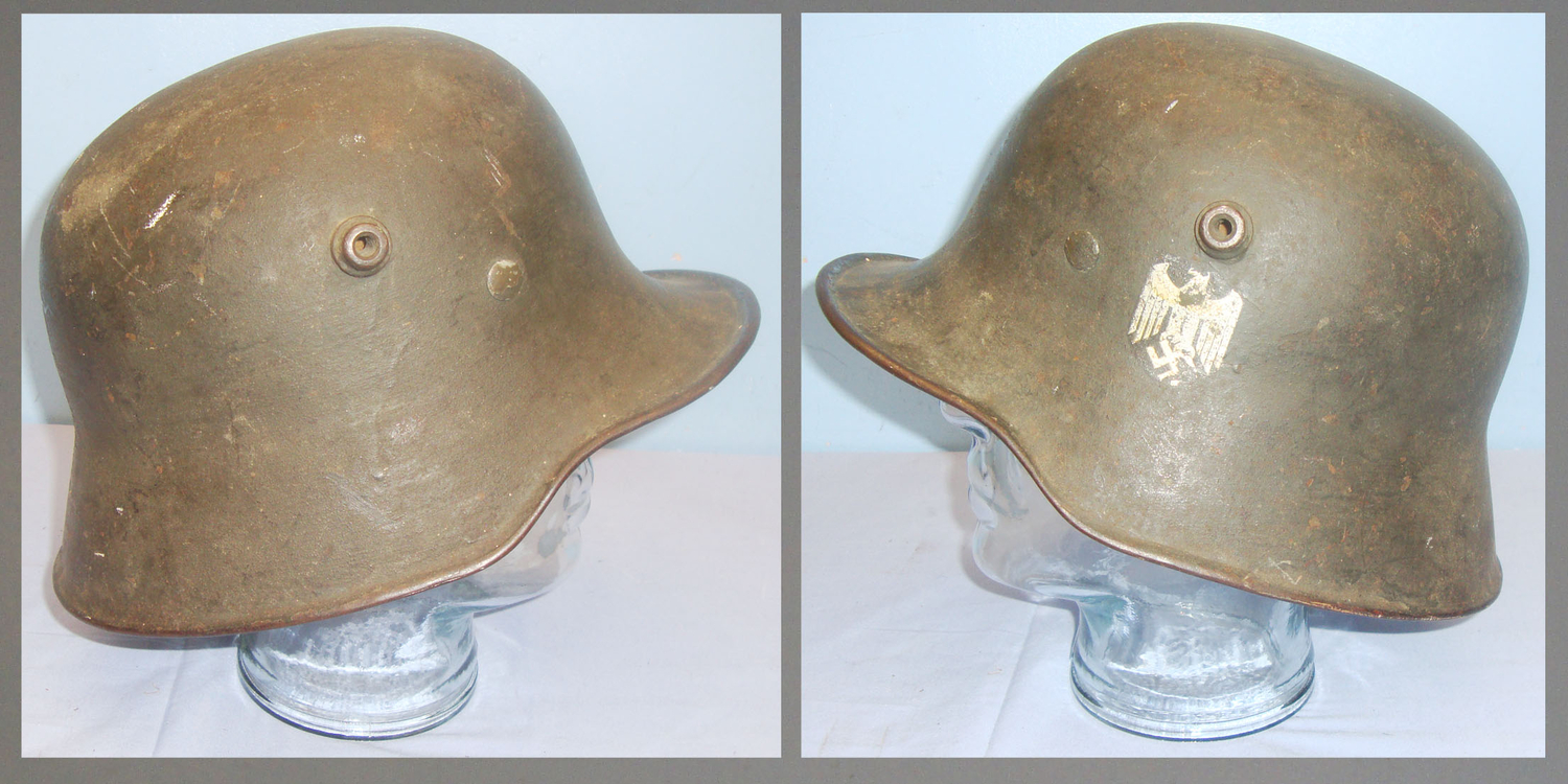 WW1 & Nazi German SA Troops, M 16 Steel Combat Helmet With Early Single Wehrmacht Decal. Sn 7670. WW1 & Nazi German SA Troops, M 16 Steel Combat Helmet With Early Single Wehrmacht Decal. Sn 7670. Antique & Militaria