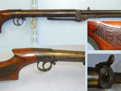 RARE**ONE OF ONLY 3,000**1936-1939 B.S.A. Model No.4 'Club' .177 Calibre Underlever Air Rifle With 'C' Prefix Serial Number. AI 605 air rifle .177