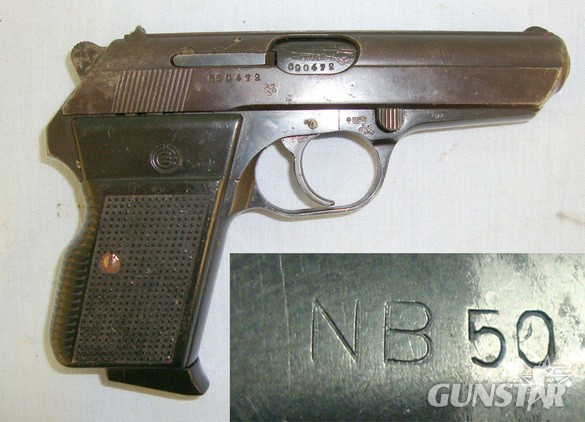 Cold War Czech Národní Bezpečnosti National Security Police (NB) Marked VZOR 70 (CZ70) 7.65mm calibre Semi Automatic Pistol **UK 2010 DEACTIVATION CERTIFICATED** None Semi Auto in 