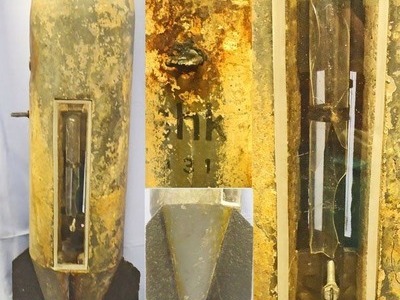 INERT DEACTIVATED. WW2, Rare, German, 50kg Concrete Practice Type 1 Bomb & Number 25 Electrical Time Fuze. Sn - 22426:68 INERT DEACTIVATED. WW2, Rare, German, 50kg Concrete Practice Type 1 Bomb & Number 25 Electrical Time Fuze. Sn - 22426:68  Other Ammunition