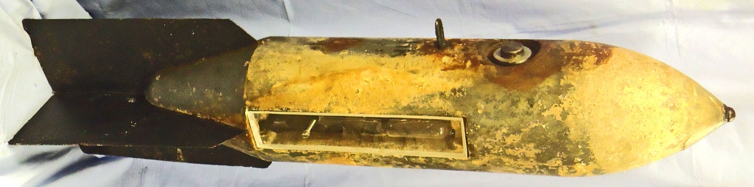 INERT DEACTIVATED. WW2, Rare, German, 50kg Concrete Practice Type 1 Bomb & Number 25 Electrical Time Fuze. Sn - 22426:68 INERT DEACTIVATED. WW2, Rare, German, 50kg Concrete Practice Type 1 Bomb & Number 25 Electrical Time Fuze. Sn - 22426:68  Other Ammunition - {CATEGORY} in 
