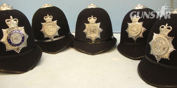 British Police Contables & Sergeant\'s Uniform Helmet with Plate. (price per hel British Police Contables & Sergeant's Uniform Helmet with Plate. (price per helm Clothing